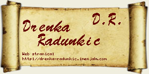 Drenka Radunkić vizit kartica